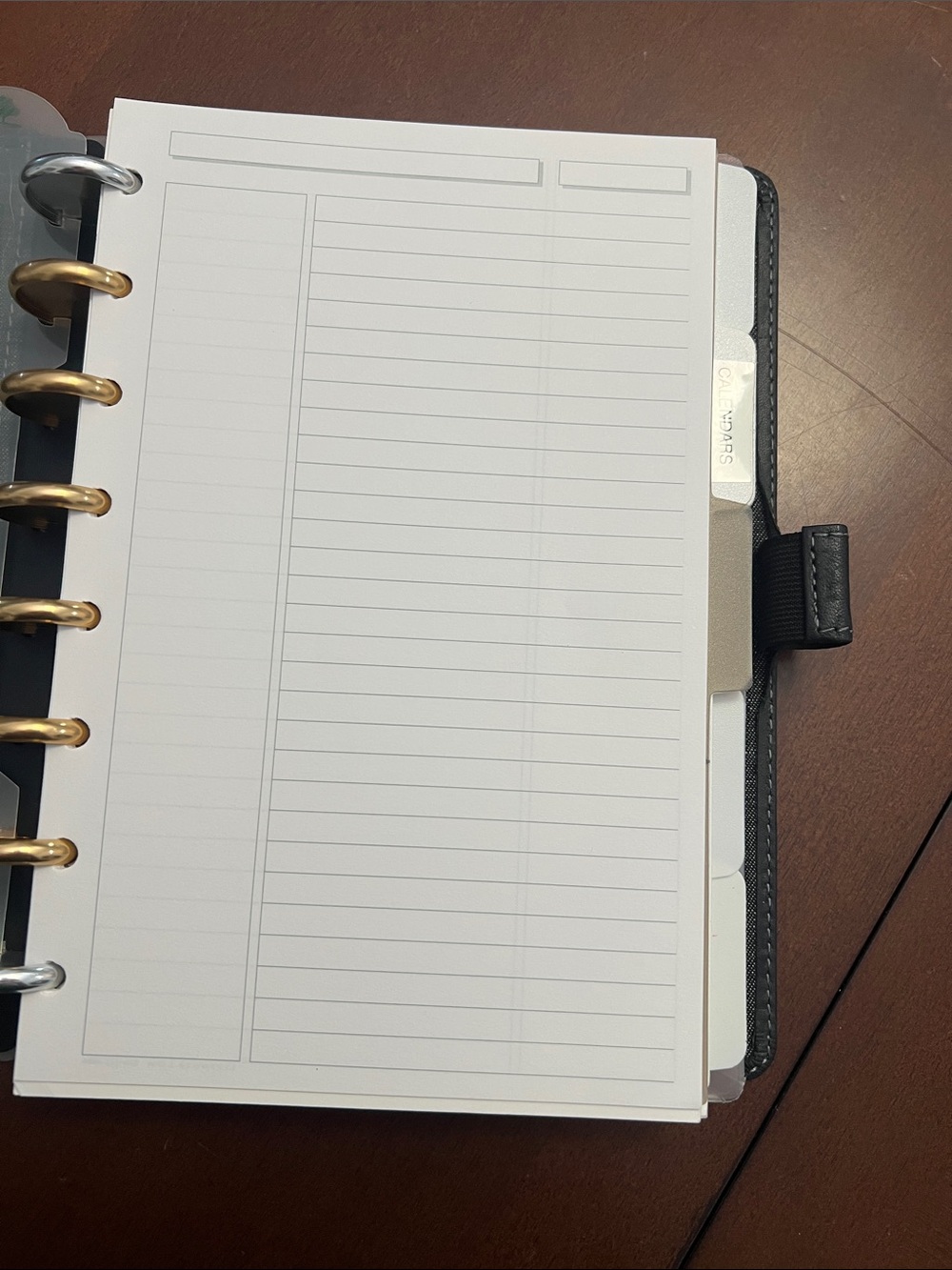 Levenger Black Leather Circa Fold-Over Notebook Junior Size. - Picture 6 of 8
